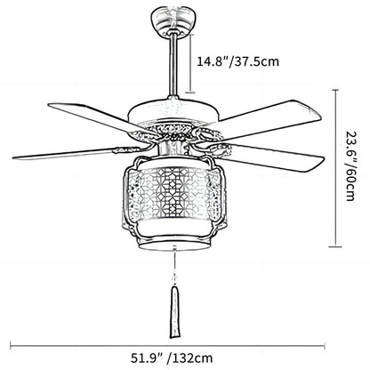Chinese Lantern Ceiling Fan-A