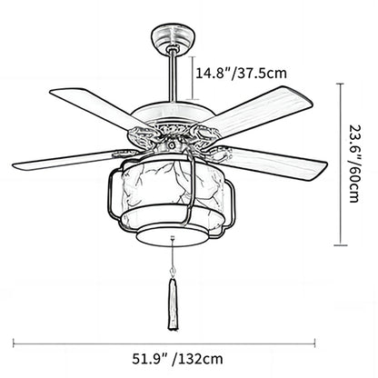 Chinese Lantern Ceiling Fan-B