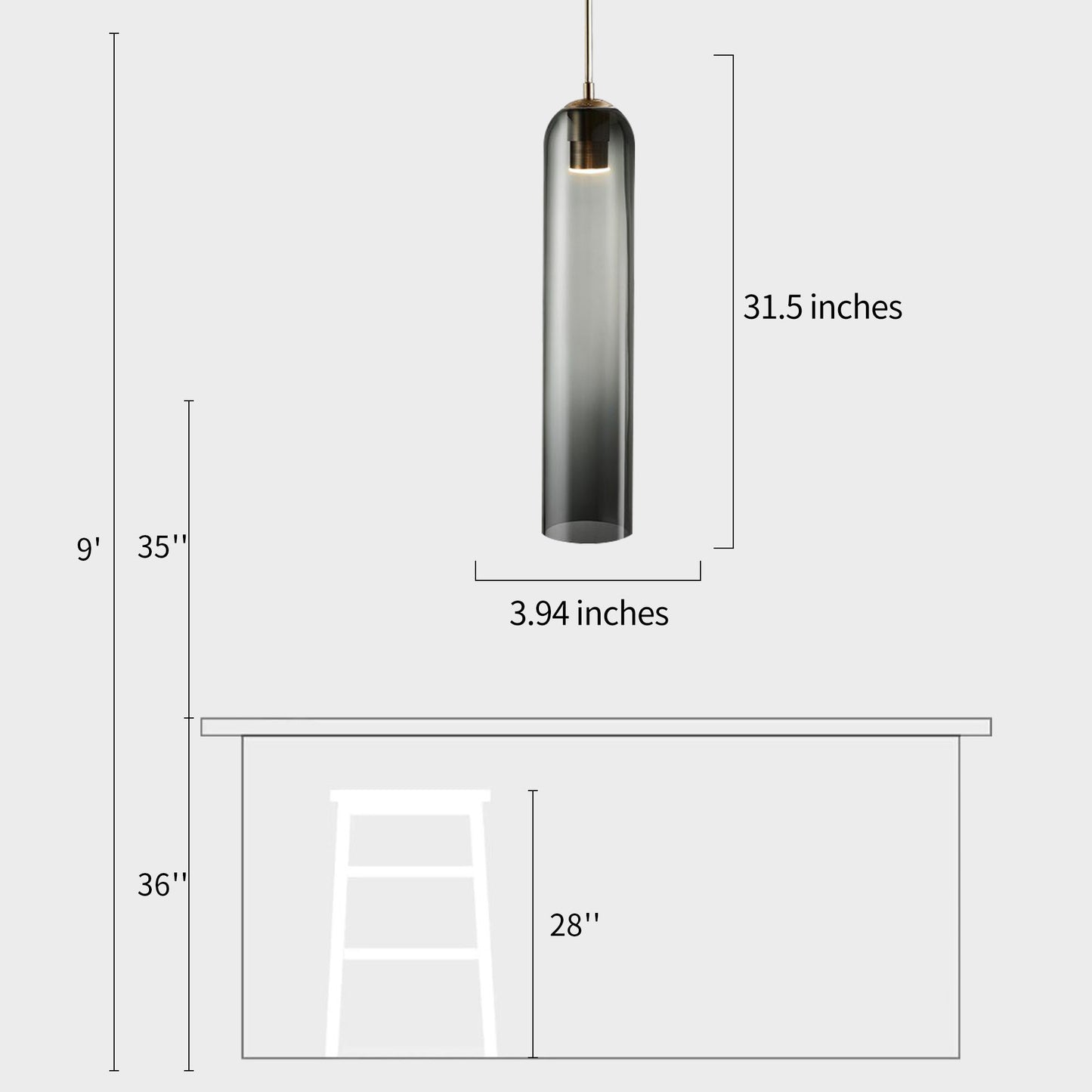 Modern Glass Pendant Lamp