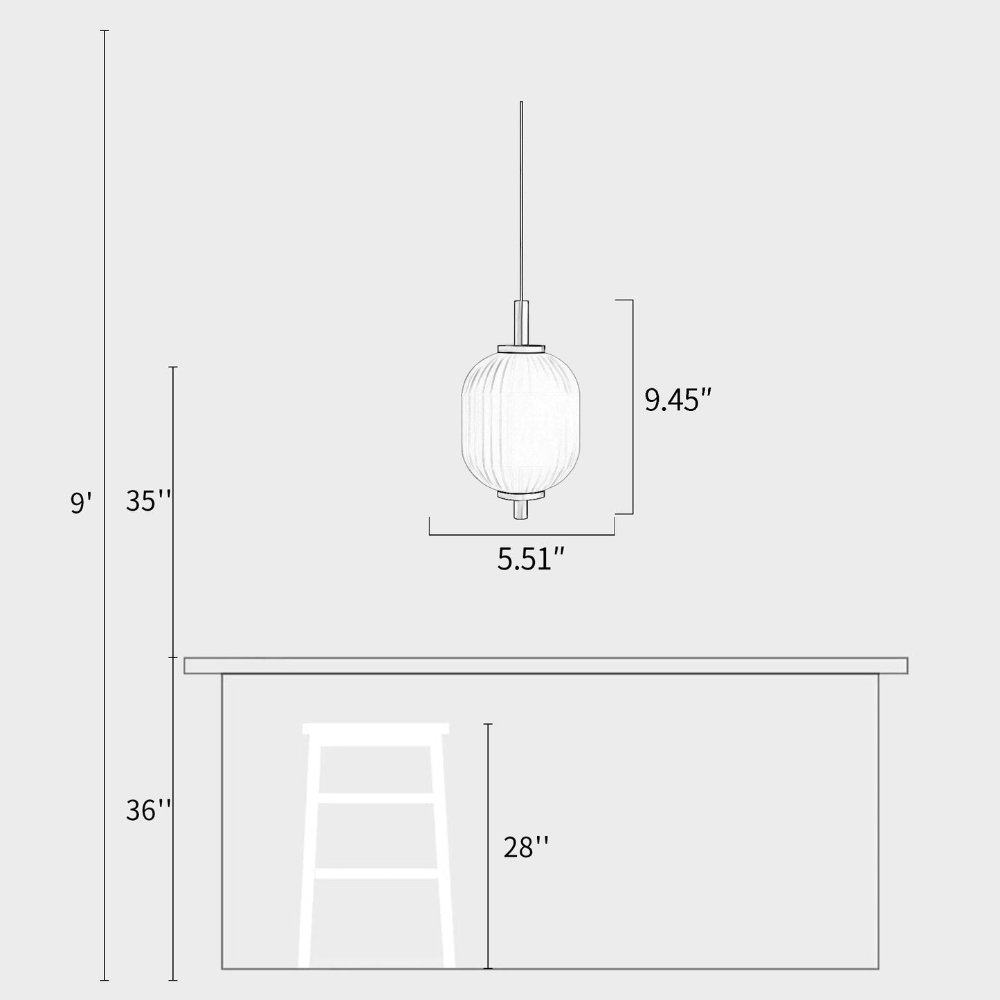 Candied Haws Vertical Chandelier