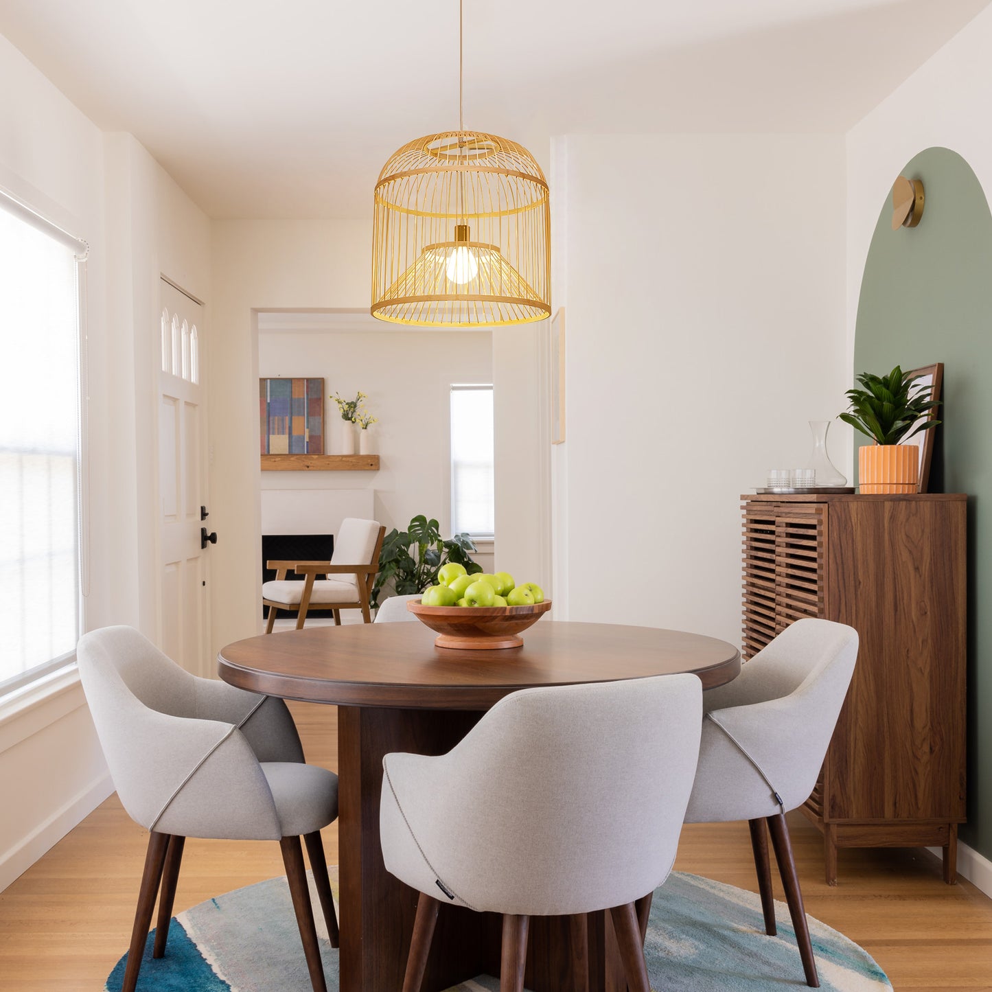 Hand-woven Rattan Chandelier-A