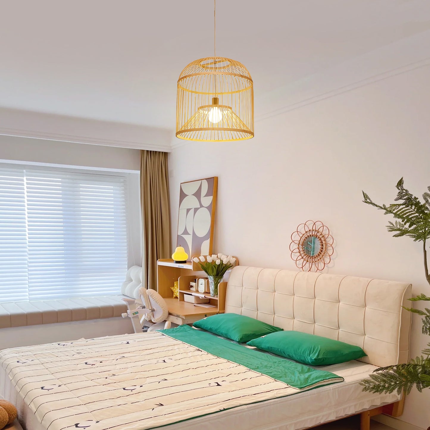 Hand-woven Rattan Chandelier-A