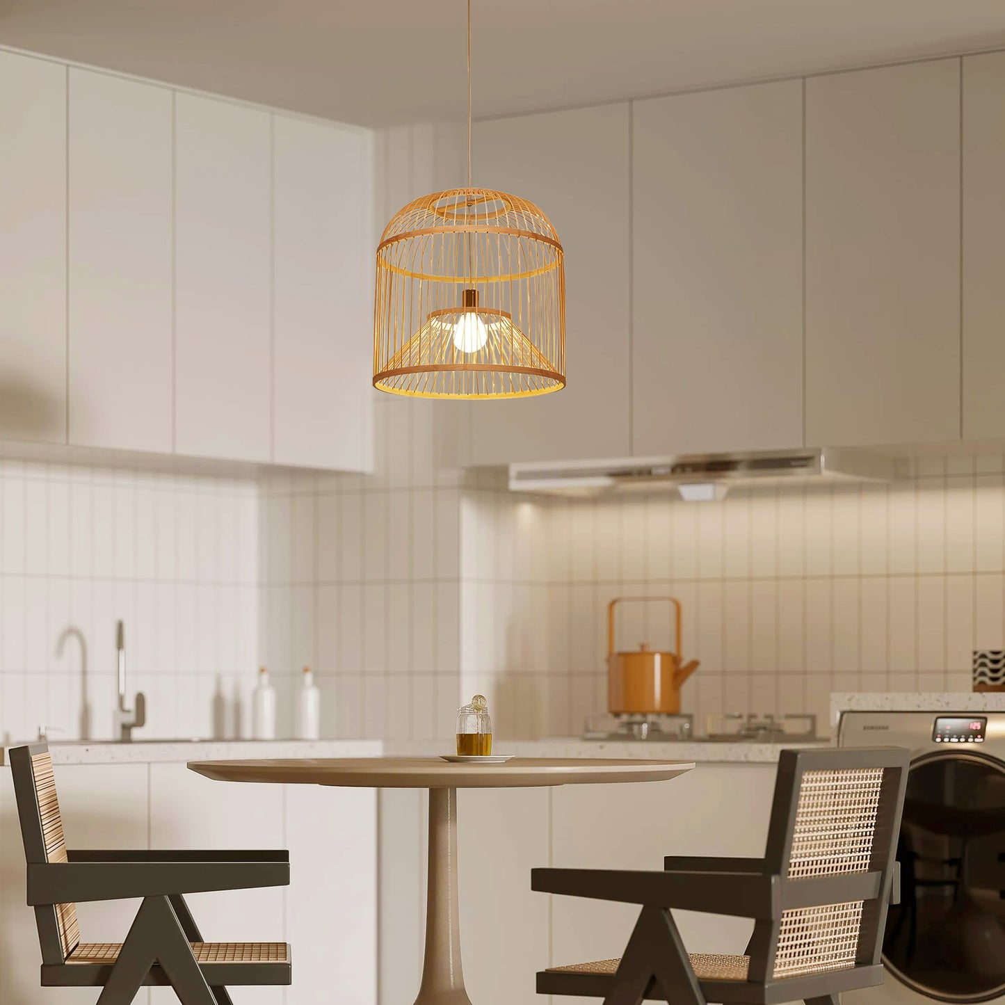 Hand-woven Rattan Chandelier-A
