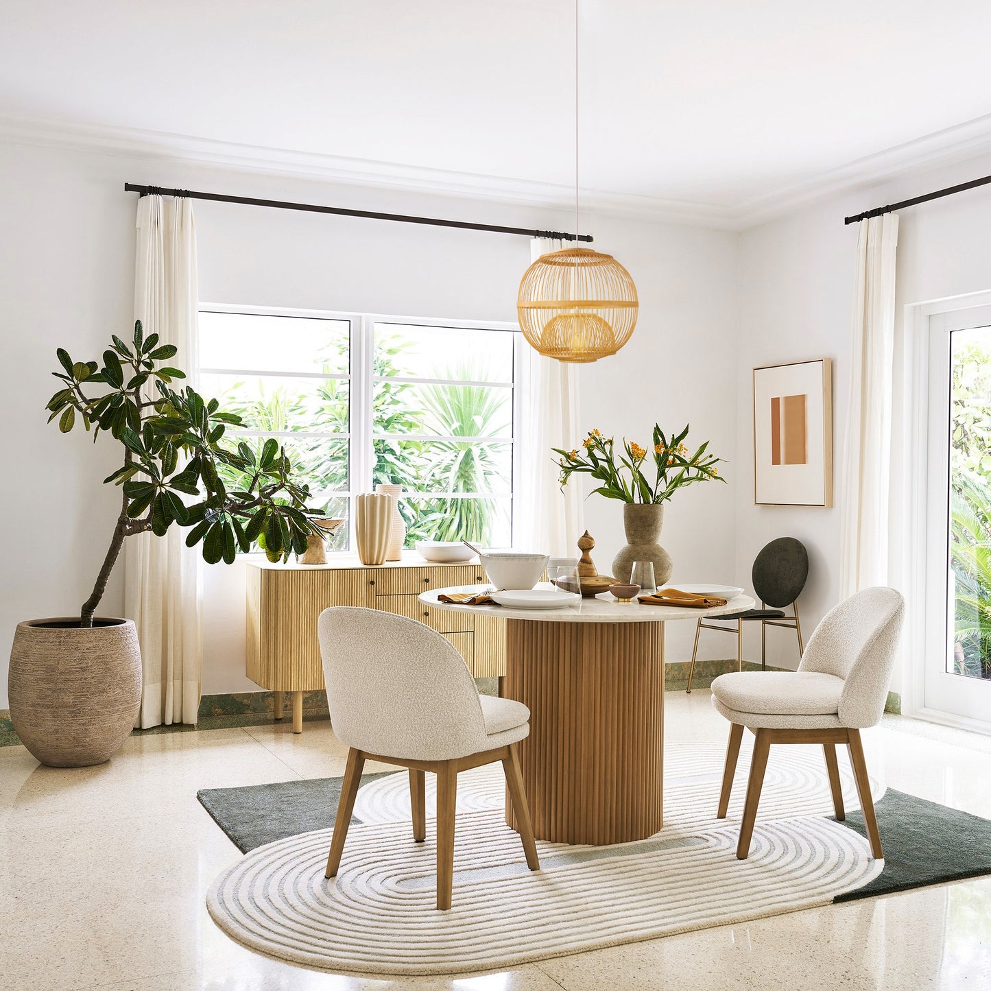 Hand-woven Rattan Chandelier-B