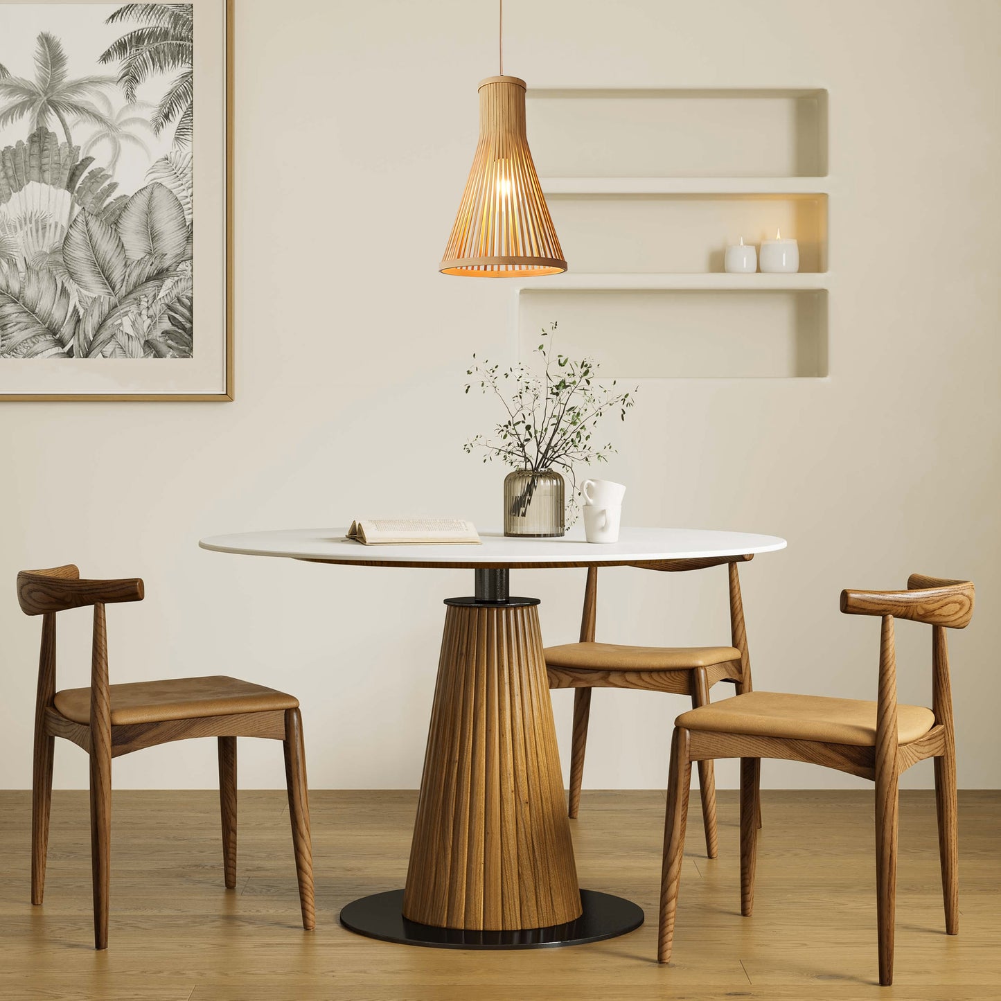 Hand-woven Rattan Chandelier-C