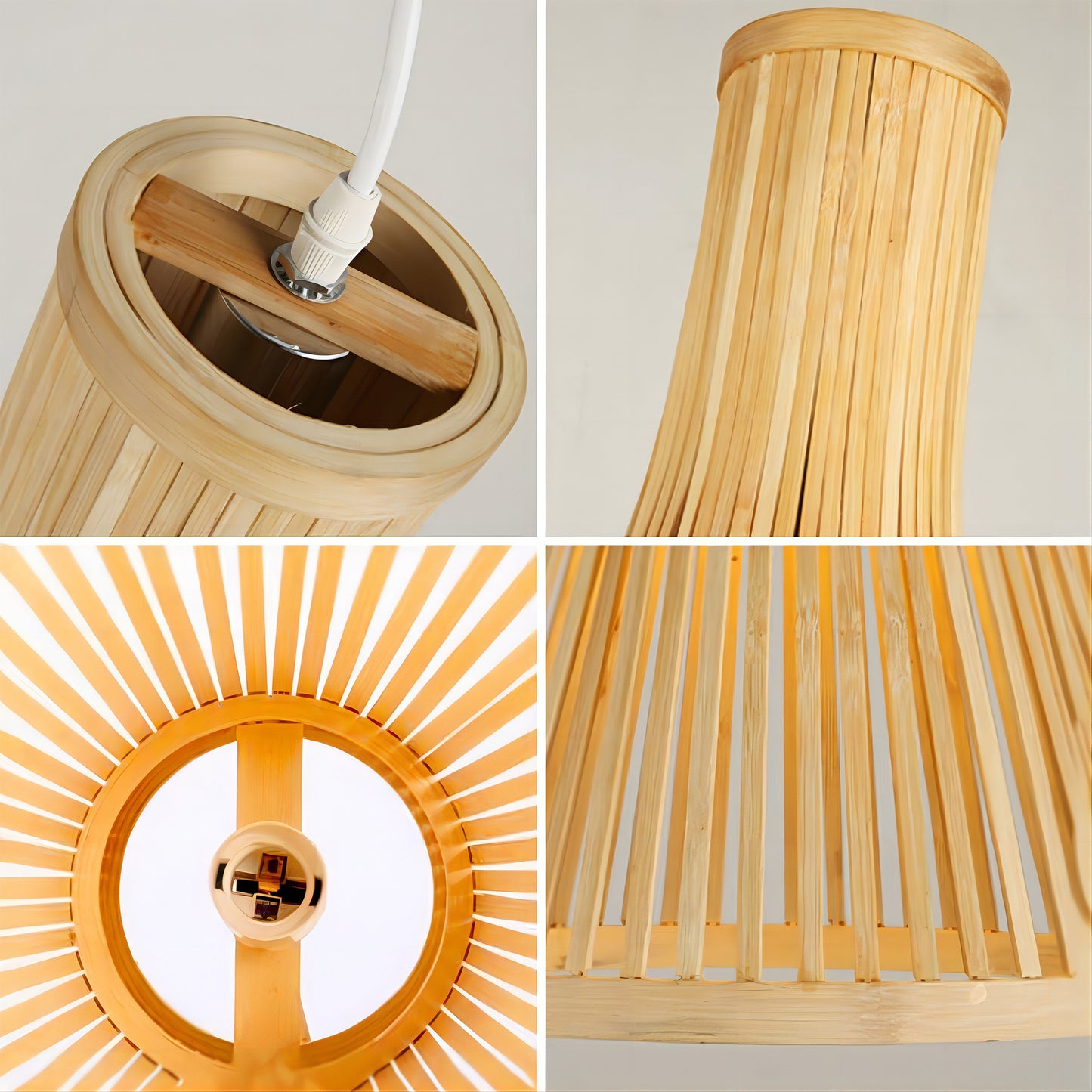 Hand-woven Rattan Chandelier-C