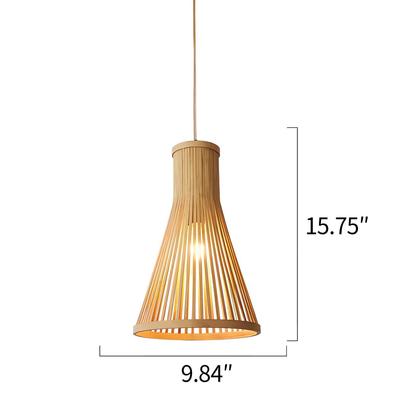 Hand-woven Rattan Chandelier-C