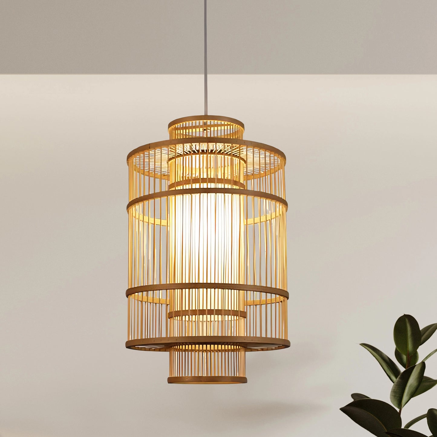 Hand-woven Rattan Chandelier-D