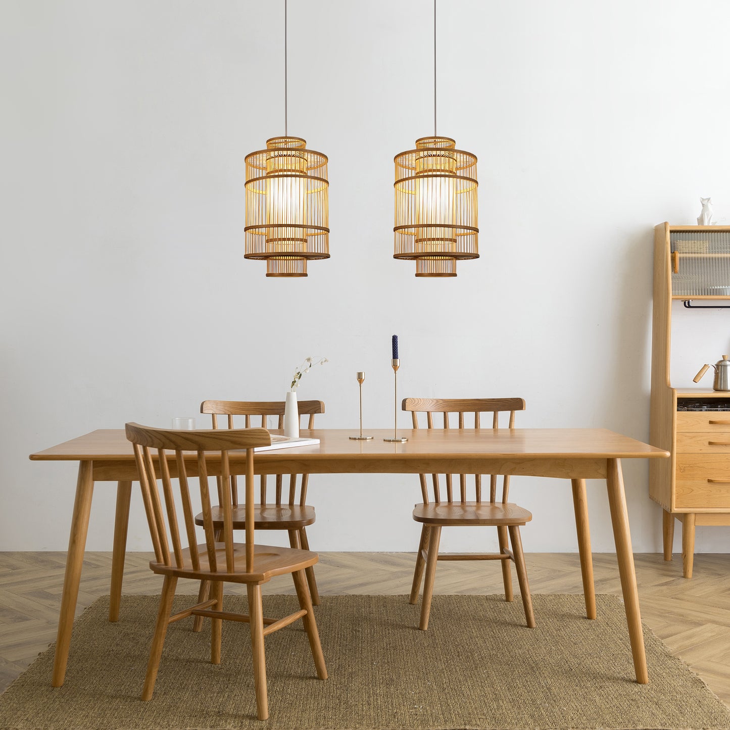 Hand-woven Rattan Chandelier-D