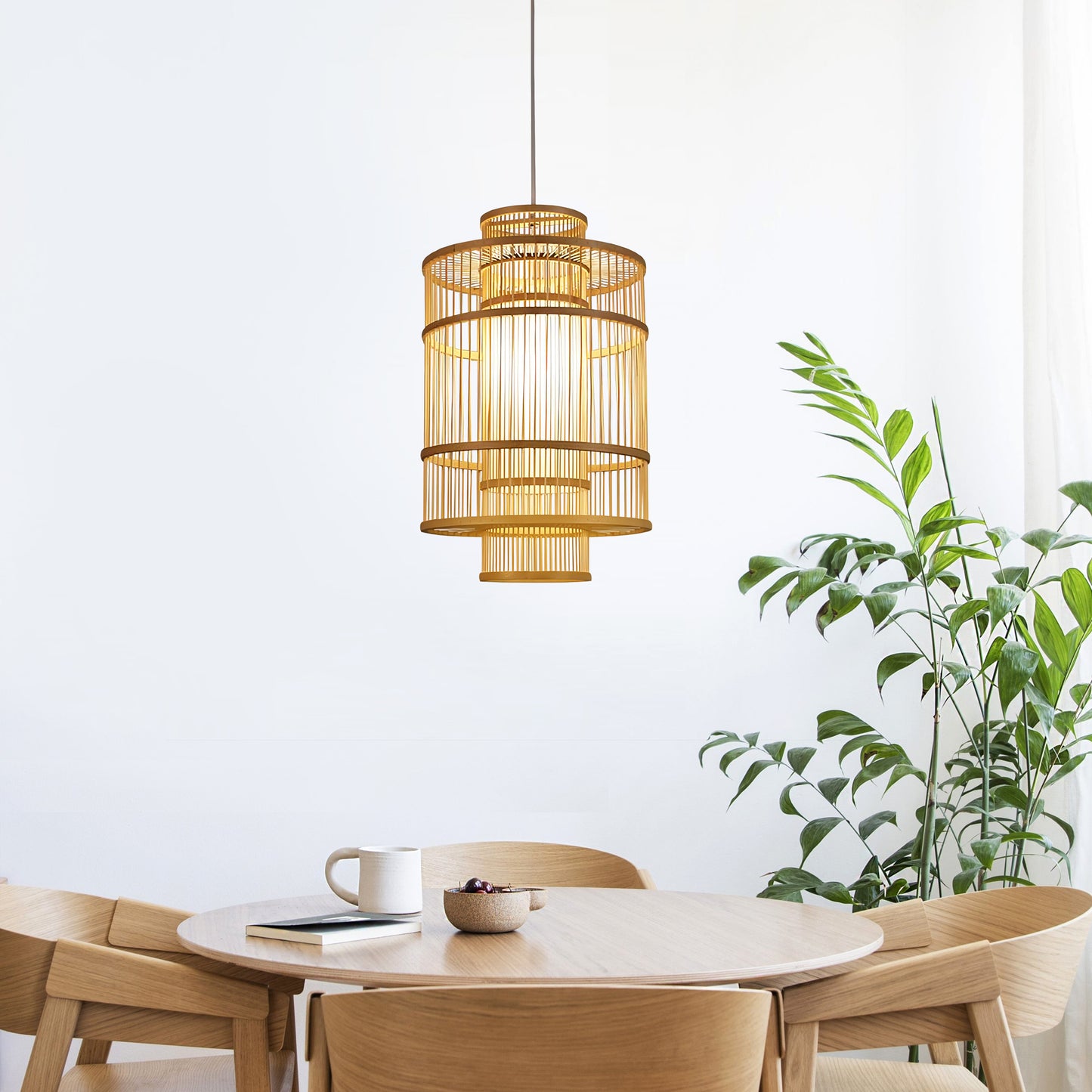 Hand-woven Rattan Chandelier-D