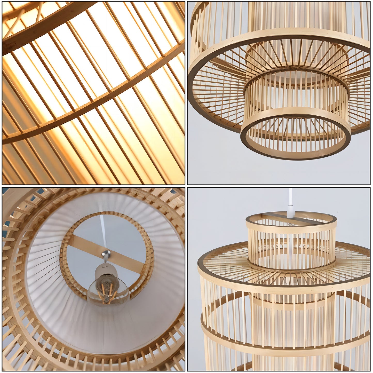 Hand-woven Rattan Chandelier-D