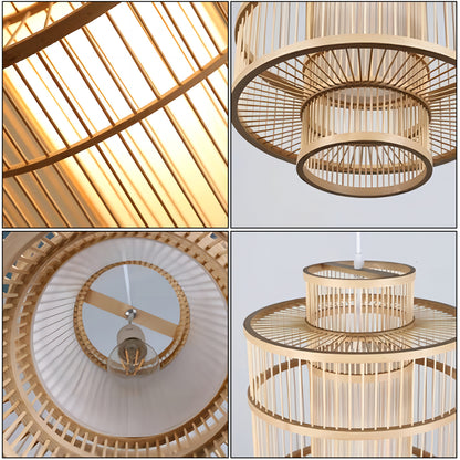 Hand-woven Rattan Chandelier-D