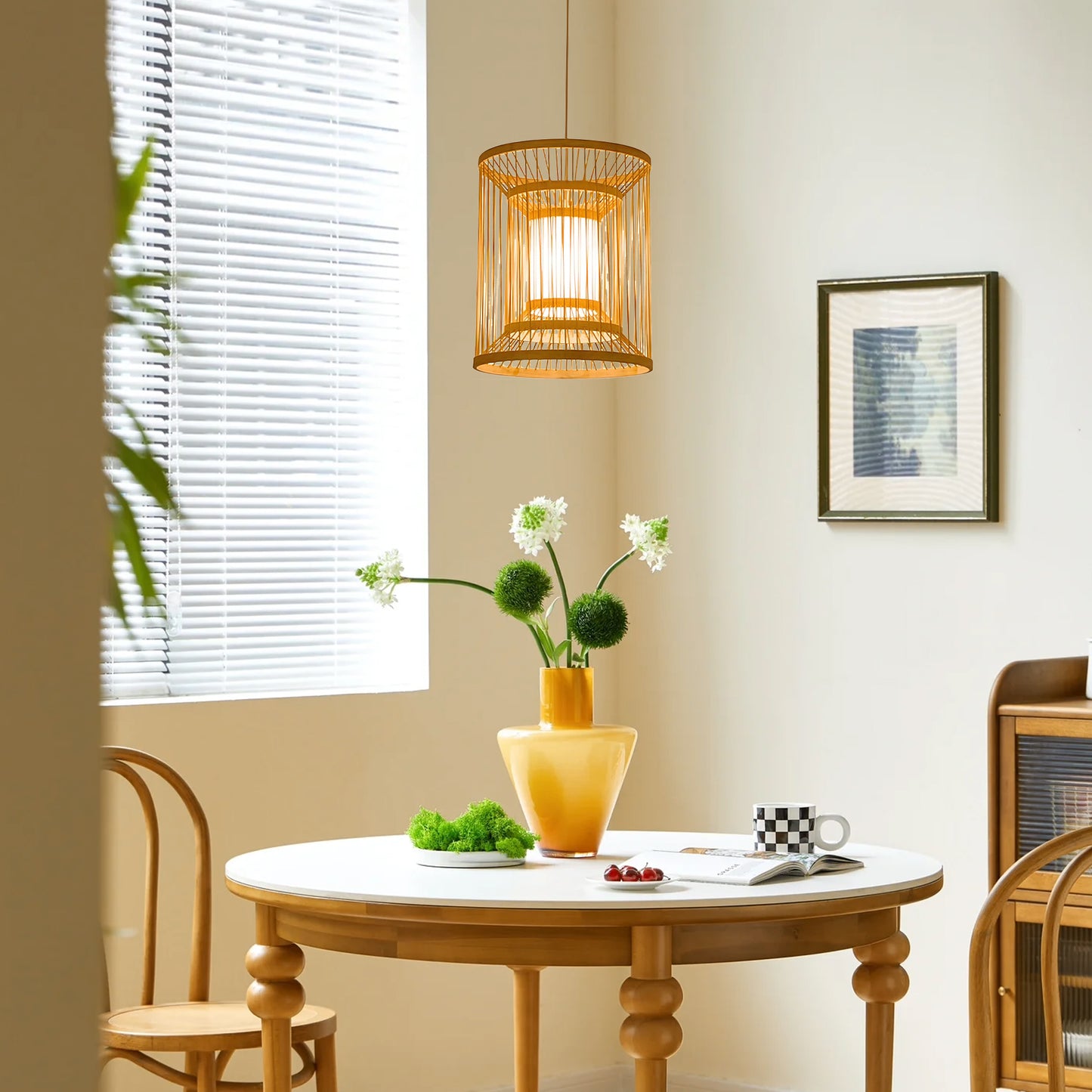 Hand-woven Rattan Chandelier-E