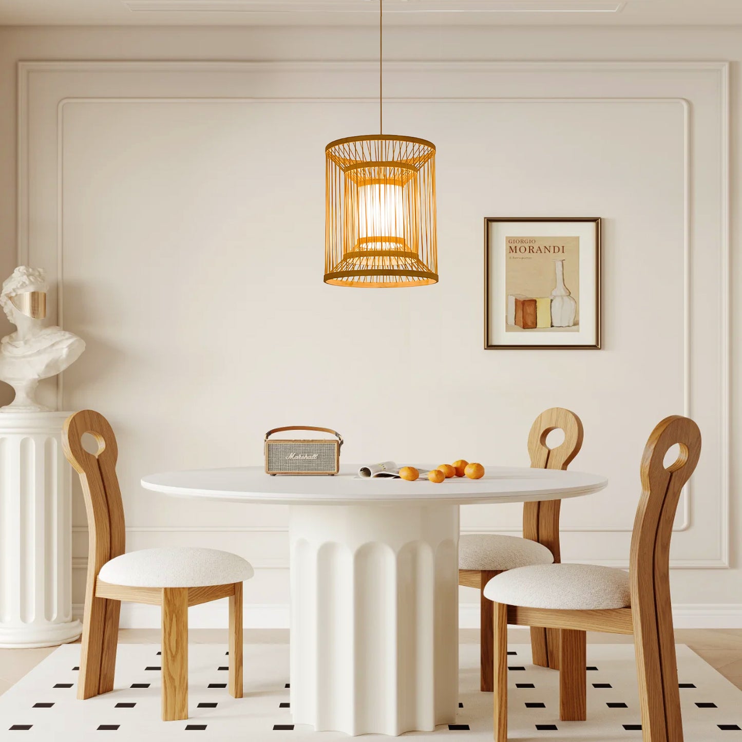 Hand-woven Rattan Chandelier-E