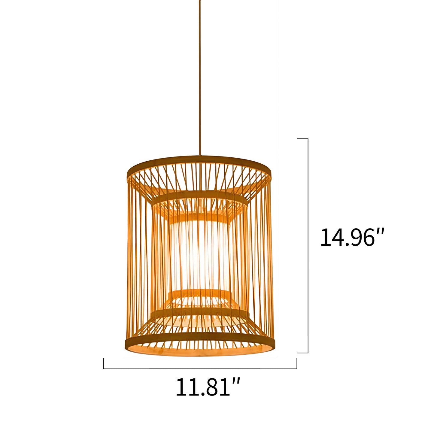Hand-woven Rattan Chandelier-E