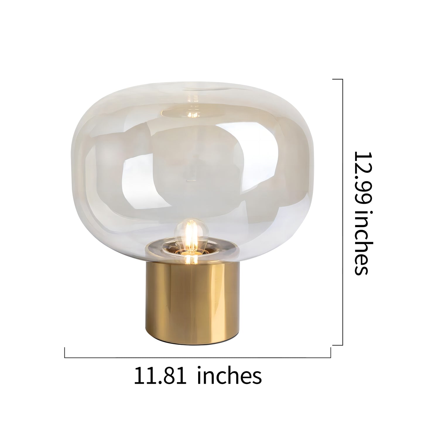 Mushroom Glass Table Lamp