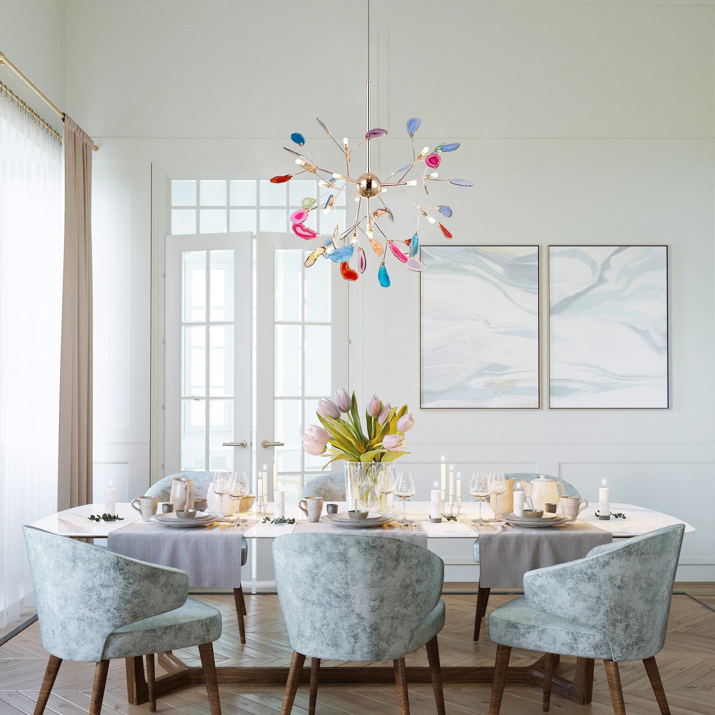 Agate Chandeliers