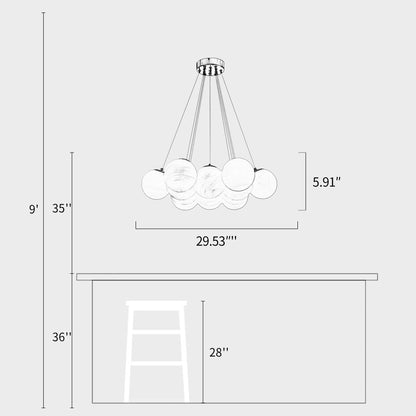 Cloud Glass Chandelier