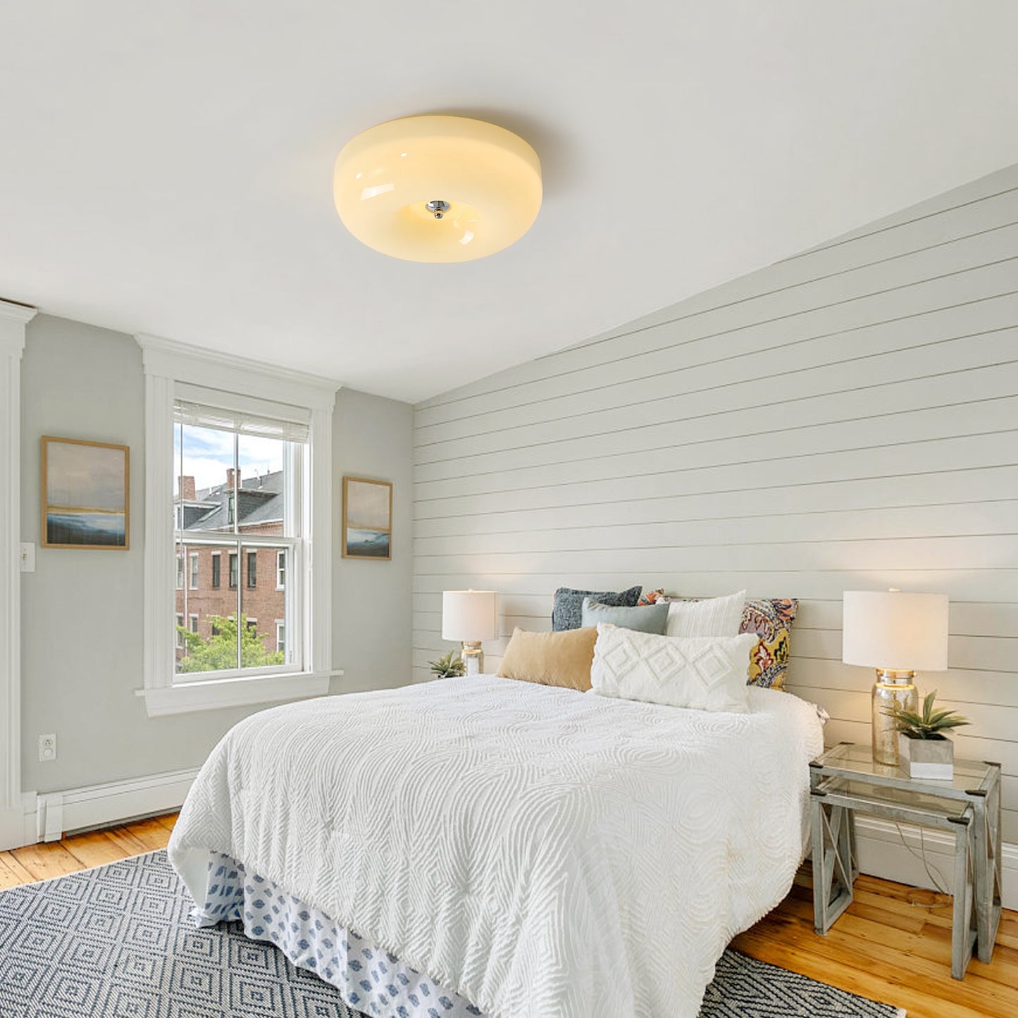 Cream Pudding Ceiling Lamp
