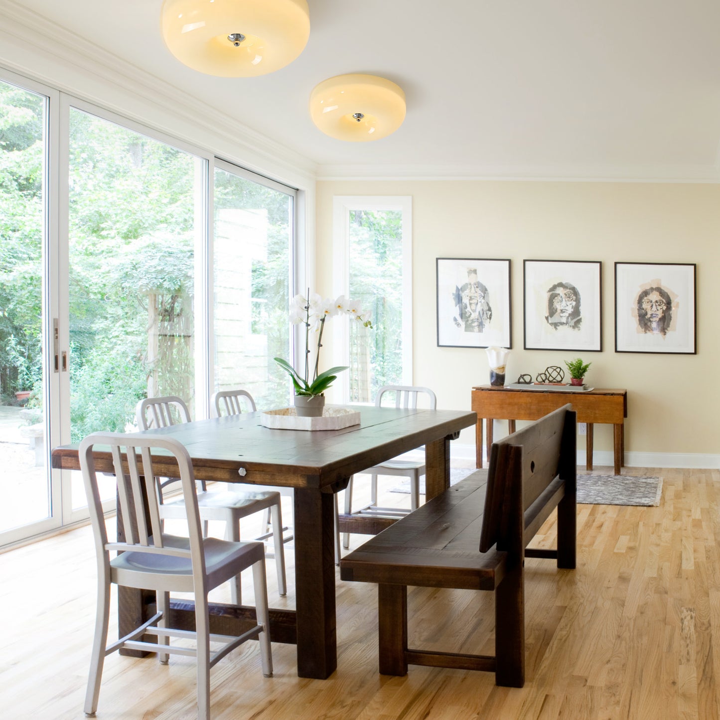 Cream Pudding Ceiling Lamp