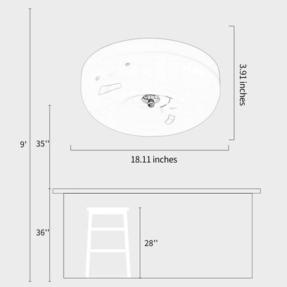 Cream Pudding Ceiling Lamp