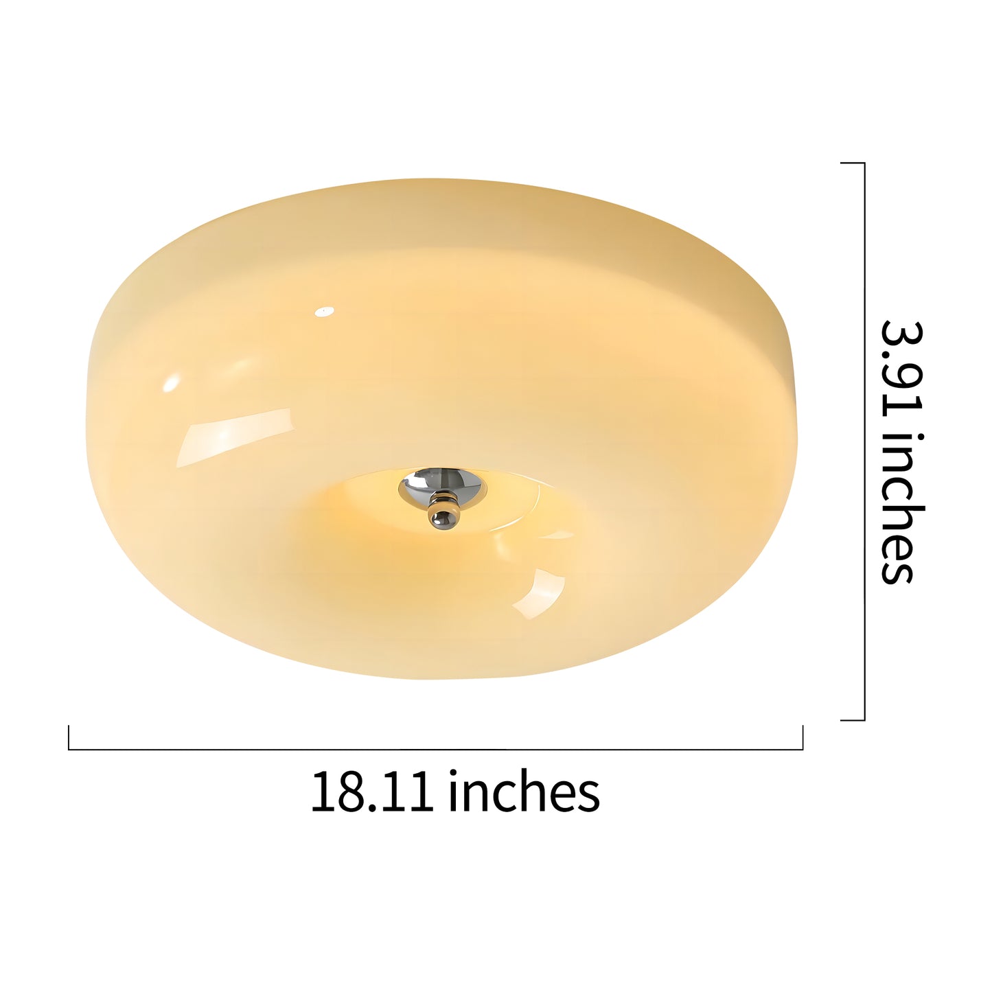 Cream Pudding Ceiling Lamp