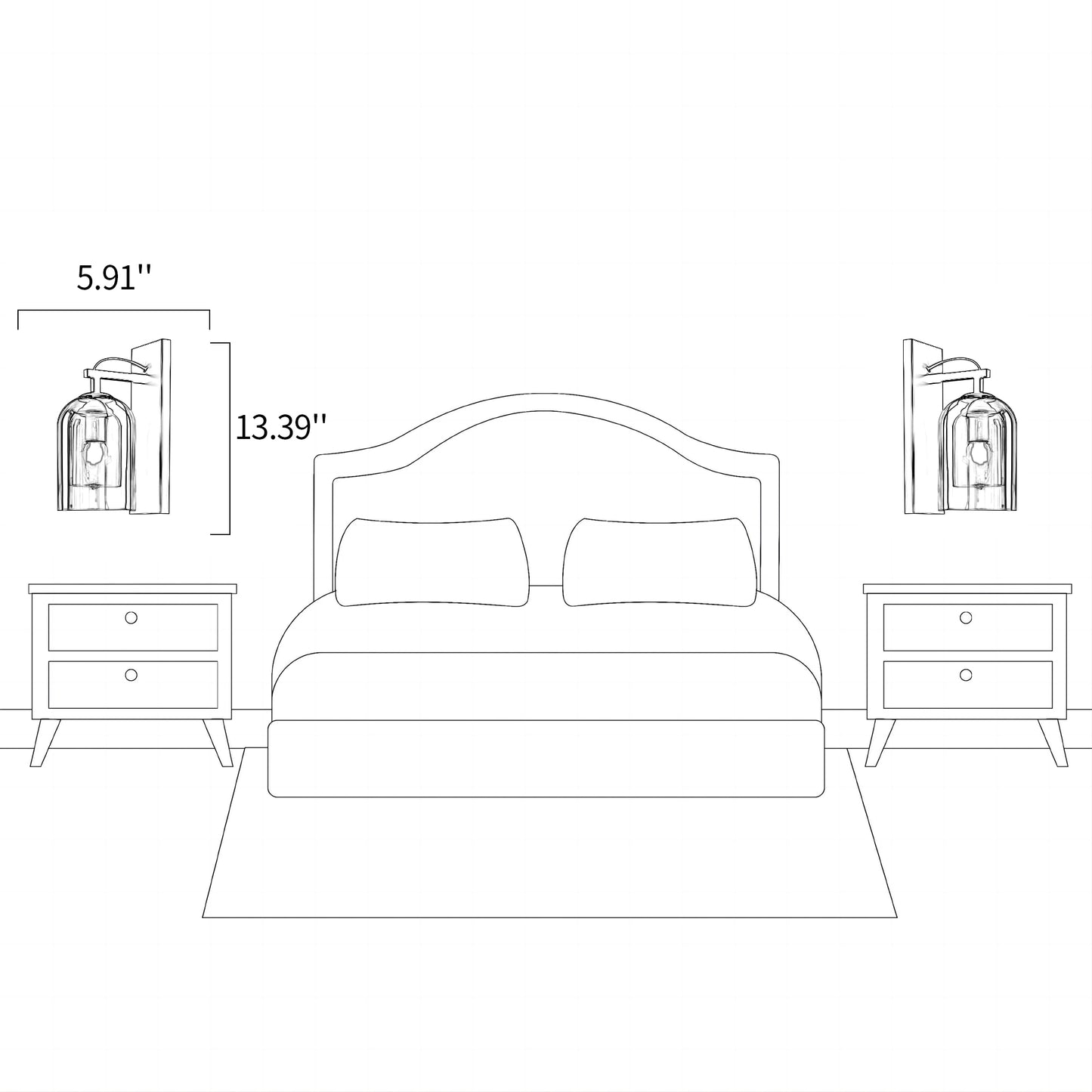 Double-covered Glass Wall Lamp