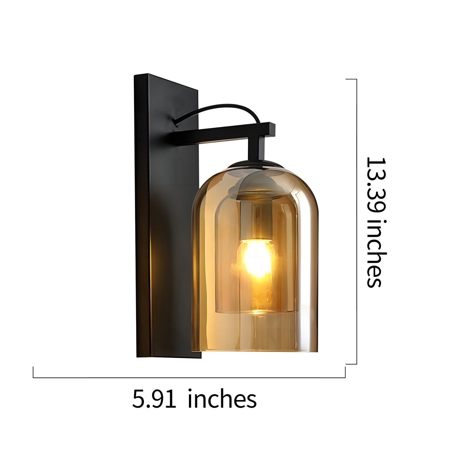 Double-covered Glass Wall Lamp