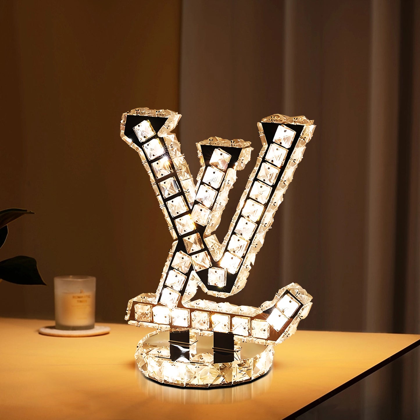 LV Crystal Table Lamp