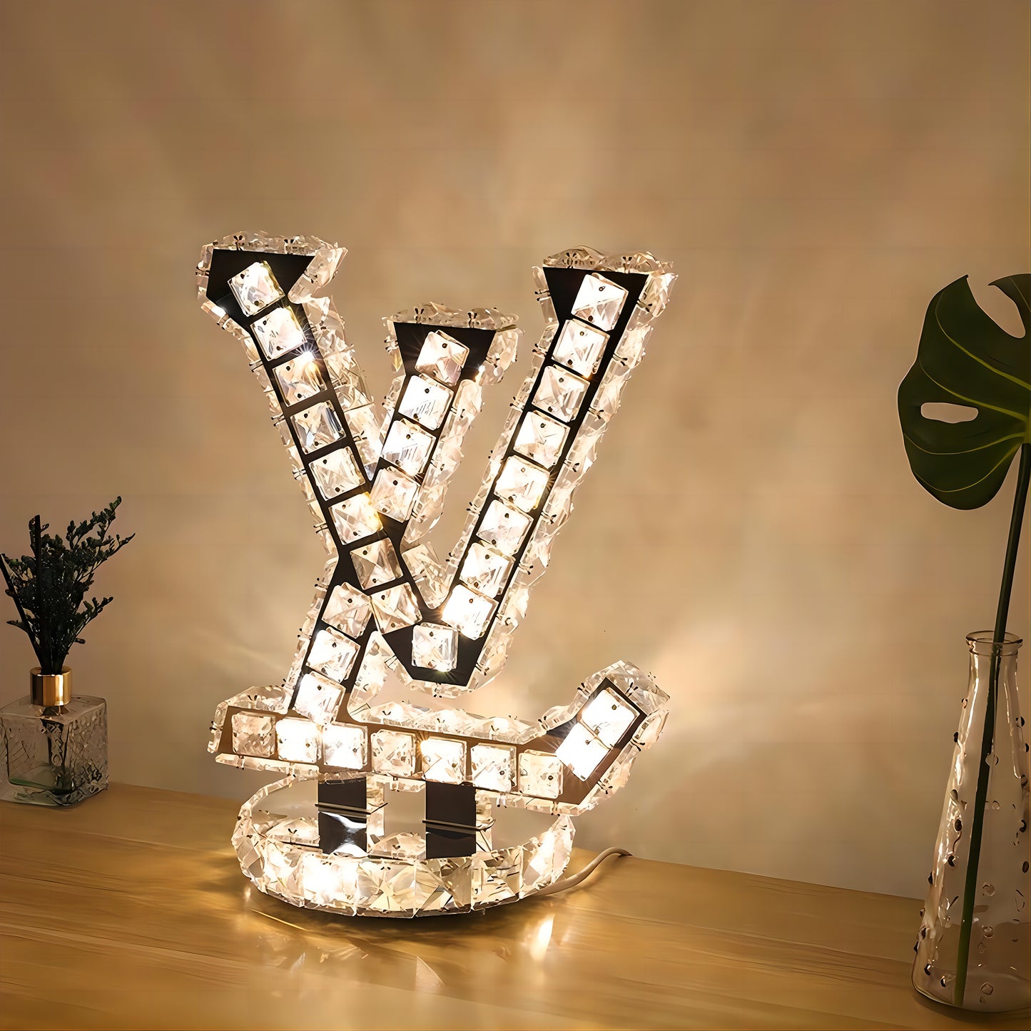 LV Crystal Table Lamp