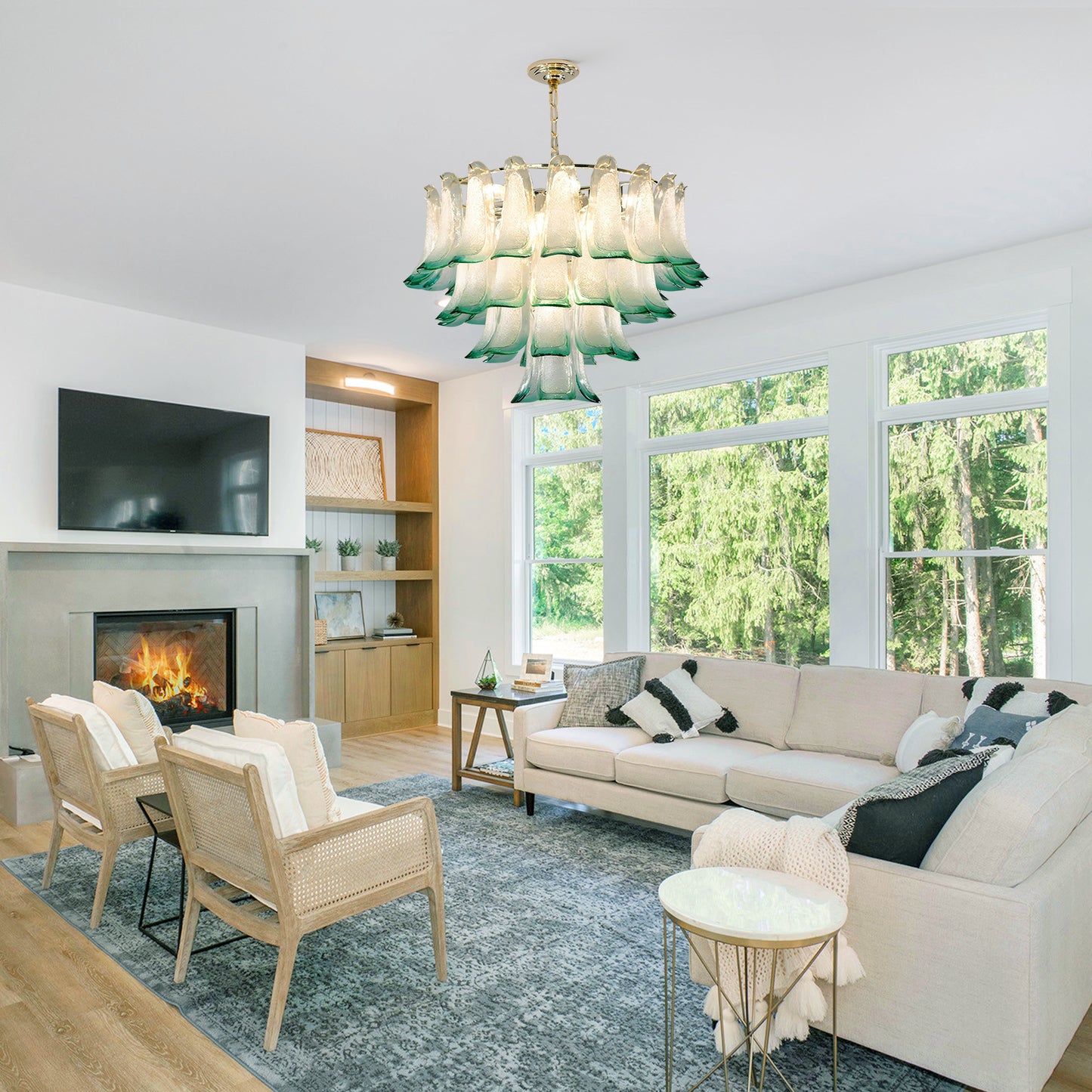 MARIELLE Mid Century Petal Chandelier