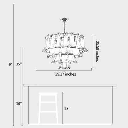 MARIELLE Mid Century Petal Chandelier