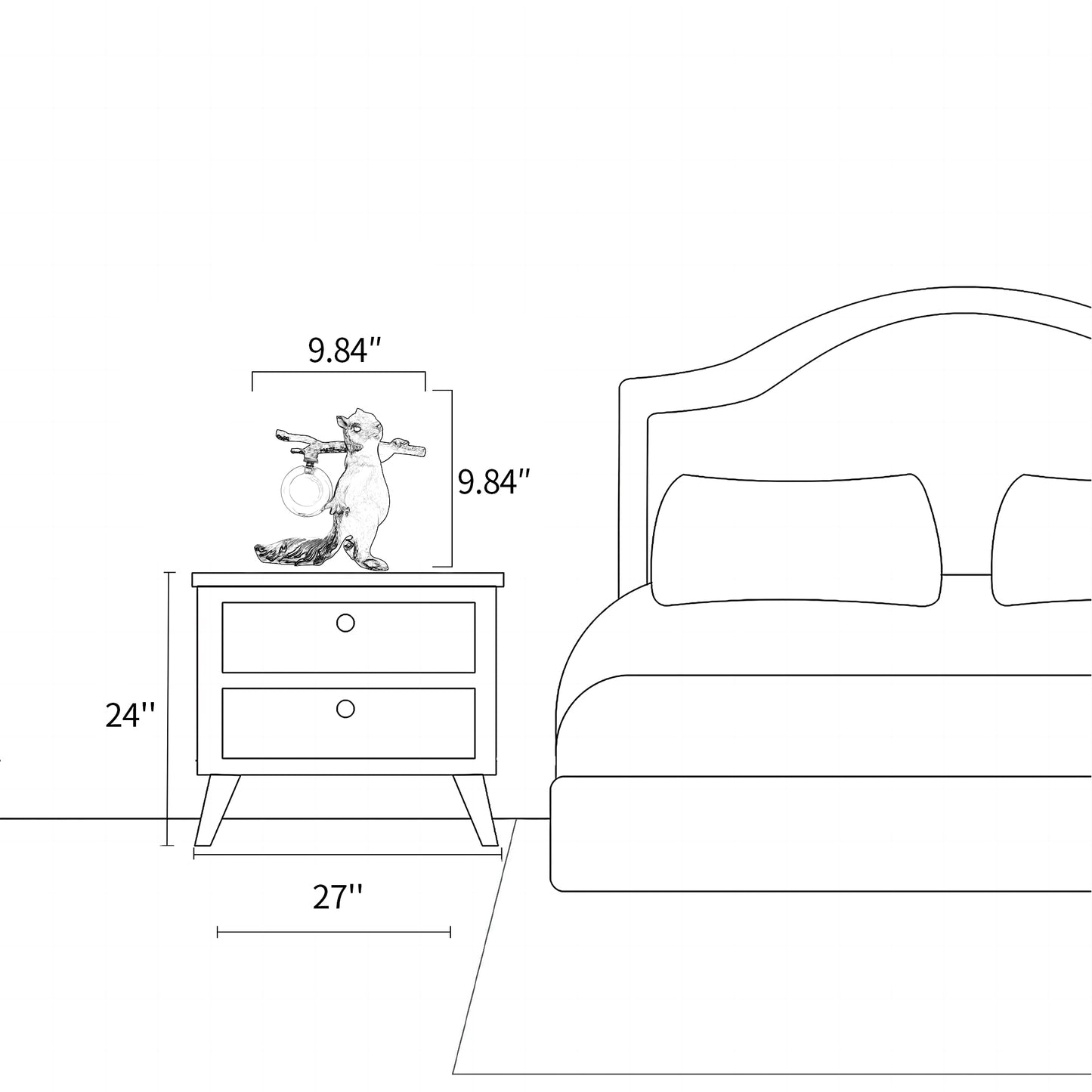 Squirrel Table Lamp